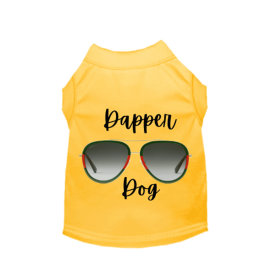 Designer Dapper Dog Tee (Color: Yellow, Size: X Small)