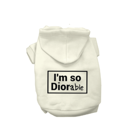 DIOR-able Hoodie (Color: White, Size: X Small)