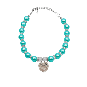 Single Row Pearl Sniffany Dog Necklace (Size: small)
