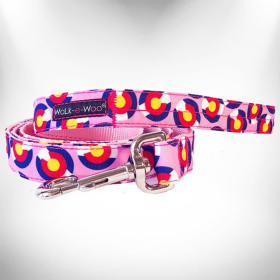 Colorado and Texas Dog Leads (Color: Colorado Pink, Size: THIN Lead 5/8" width- 5' length)