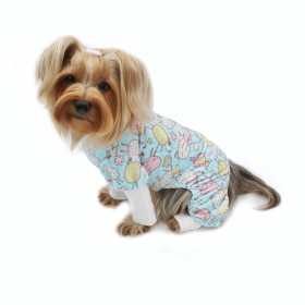 Ultra Soft Plush Minky Funny Sheep Pajamas (Color: light blue, Size: XS)