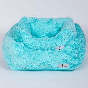 Cuddle Dog Bed (Color: Aquamarina, Size: SM)