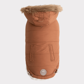 GF Pet ElastoFit Urban Dog Parka (Color: Caramel, Size: 2XL)
