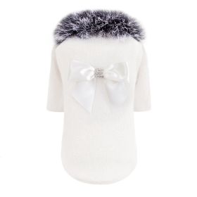 High Society Dog Sweater (Color: Cream, Size: XXS)