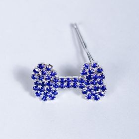 Crystal Bone Barrette (Color: Blue)