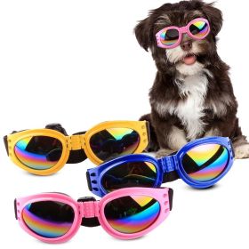 Pet Sunglasses For Dog; Foldable Dog Glasses For Outdoor; Pet Accessories (Color: Blue, Size: one-size)