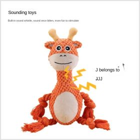 Dog chew toys plush sound toys grinding teeth resistant to bite interactive pet dog toys (colour: Elephant baby)