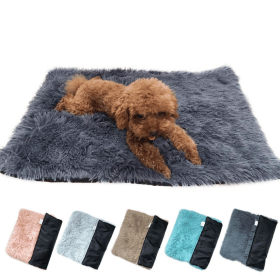 Soft Plush Padded Pet Sleeping Mat (Color: Light Brown, Size: S(35X50CM))