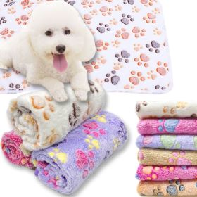 Soft and Fluffy High Quality Pet Blanket (Color: Leather pink stars, Size: middle puppie76X52cm)