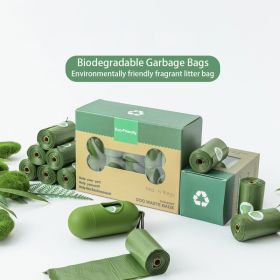 Poop Bags Disposable Dog Litter Bag Bulk Poop Bag With Belt Clip And Bone Bag Dispenser Biodegradable Epi Eco Friendly (Color: w-b 16 rolls-1pcs)