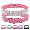 Dog Collar Crystal Glitter Rhinestone Pet Collars Zinc Alloy Buckle Collar For Small Medium Dogs
