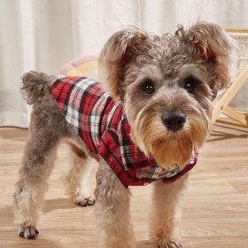 Pet Plaid Shirt For Small & Medium Dogs (Color: Red, Size: XL)