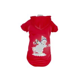 Pet Life LED Lighting Holiday Snowman Hooded Sweater (Size: Small - (FBP5RDSM))