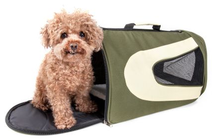 Airline Approved Folding Zippered Sporty Mesh Pet Carrier (Size: medium)
