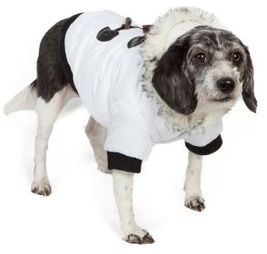 Aspen Winter-White Fashion Pet Parka Coat (Size: large)