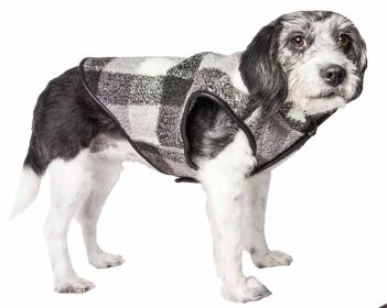 Pet Life 'Black Boxer' Classical Plaided Insulated Dog Coat Jacket (Size: X-Large)