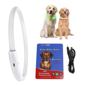 USB Rechargeable LED Dog Collar Multi-Color Lighting Dog Safety Collar Cuttable Length Glow Dog Collar For Small Medium Large Dog Night Walking (Expand Collar Length: 35cm/13.77in)