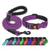 No Pull Dog Leash; Adjustable Nylon Dog Collar & Leashes For Walking Training