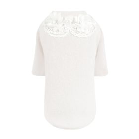 Sweet Magnolia Dog Sweater (Color: Cream, Size: XXS)
