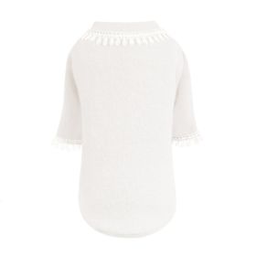 Heavenly Kiss Dog Sweater (Color: Cream, Size: XXS)