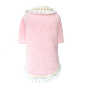 Dream Pearls Dog Sweater (Color: Baby Pink, Size: XXS)