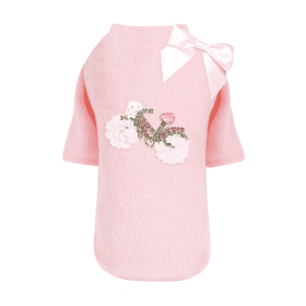 Bicycle Dog Sweater (Color: Baby Pink, Size: XXS)